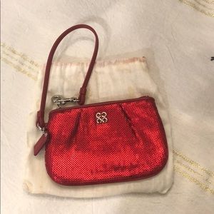Coach Red Wristlet